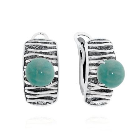 Купить оптом серьги из серебра с амазонитами 2310371752 от Krasnoe