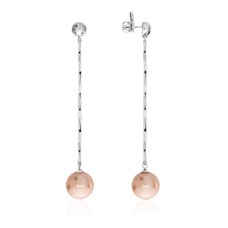 Купить оптом пусеты из серебра с жемчугами 2340241307-46 от Krasnoe