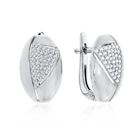 Купить оптом серьги из серебра с фианитами 2340201134л от Krasnoe