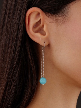 Купить оптом серьги из серебра с агатами 2340390710-6-77 от Krasnoe