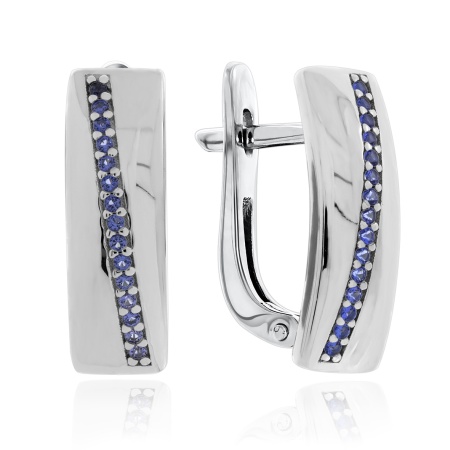 Купить оптом серьги из серебра с ситаллами 2348881466л-80 от Krasnoe