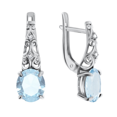 Купить оптом серьги из серебра с фианитами 2340200122-70 от Krasnoe