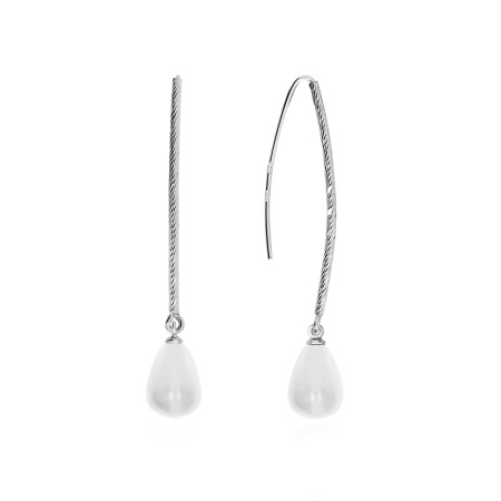 Купить оптом серьги из серебра с жемчугами 2340241080-1 от Krasnoe