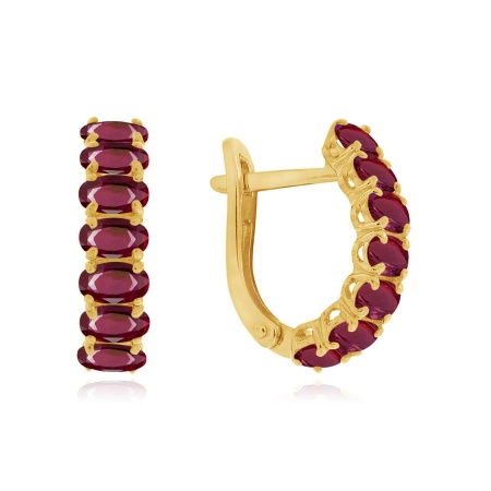 Купить оптом серьги из серебра с рубинами 2320021723 от Krasnoe