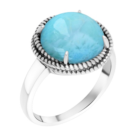 Купить оптом кольцо из серебра с ларимаром 1310Л15747 от Krasnoe