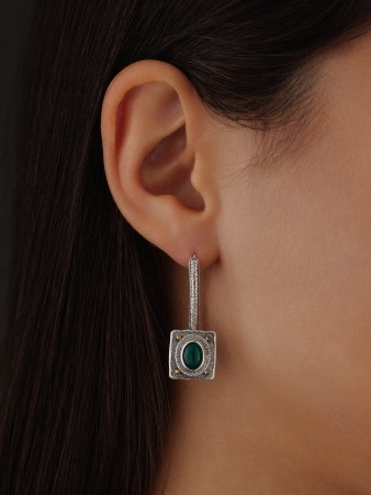 Купить оптом серьги из серебра с агатами 2317392392-60 от Krasnoe