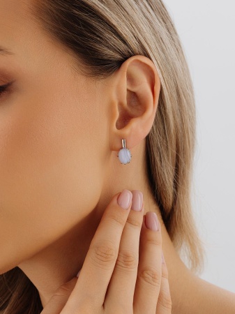 Купить оптом серьги из серебра с агатами 2340395771-9 от Krasnoe