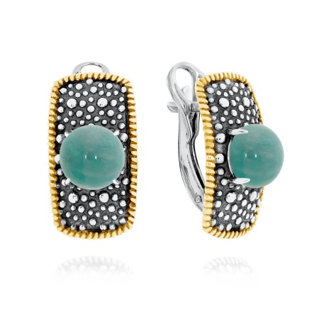 Купить оптом серьги из серебра с амазонитами 2317371751 от Krasnoe