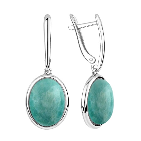 Купить оптом серьги из серебра с амазонитами 2340375154 от Krasnoe
