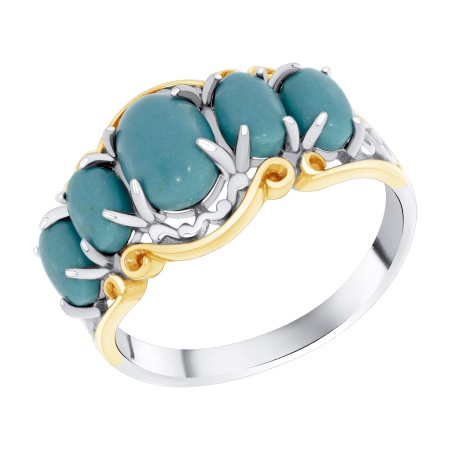 Купить оптом кольцо из серебра с бирюзой 1350315745 от Krasnoe