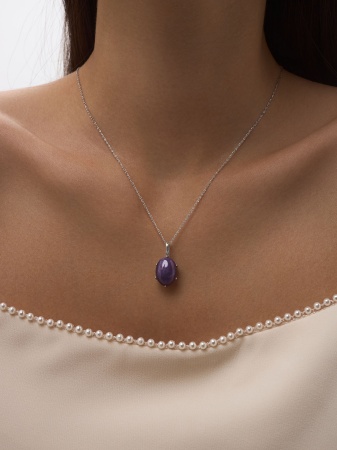 Купить оптом подвеска из серебра с чароитом 3340461944 от Krasnoe