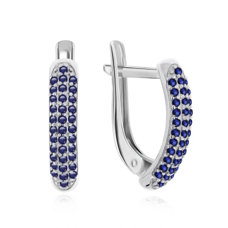 Купить оптом серьги из серебра с ситаллами 2340880167-82 от Krasnoe