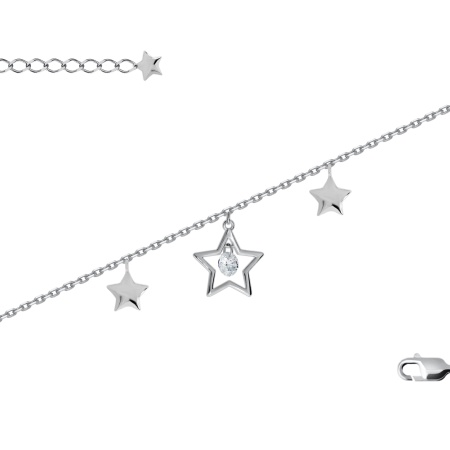 Купить оптом браслет из серебра с фианитом 4340205336-16-17 от Krasnoe