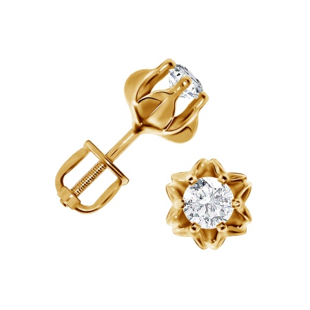 Купить оптом пусеты из серебра с фианитами 2320200152 от Krasnoe