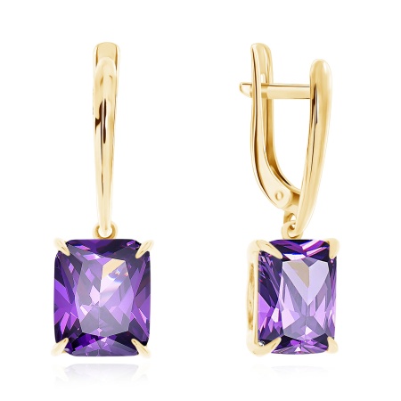 Купить оптом серьги из серебра с аметистами 2320061787 от Krasnoe