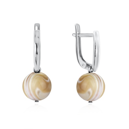 Купить оптом серьги из серебра с перламутрами 2340490307-3 от Krasnoe