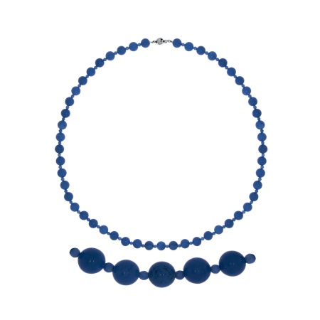 Купить оптом бусы из серебра с бирюзой 8340316080-45 от Krasnoe