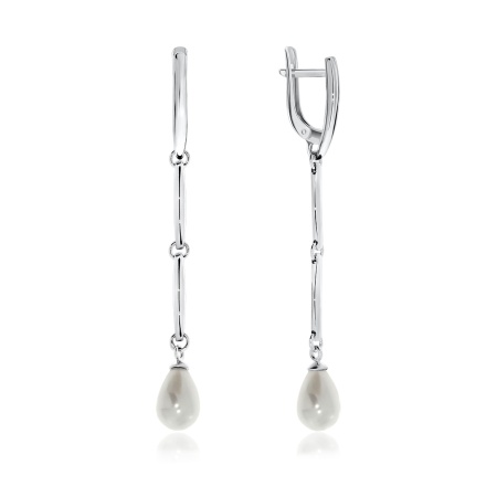 Купить оптом серьги из серебра с жемчугами 2340240736-1 от Krasnoe