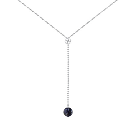 Купить оптом колье из серебра с синтетическим авантюрином 8340363236-3-40 от Krasnoe