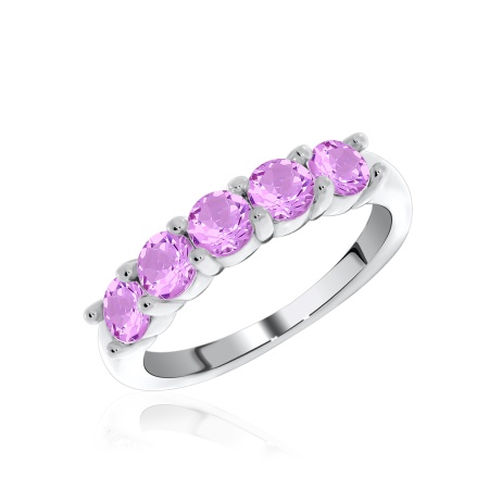 Купить оптом кольцо из серебра с аметистами 1340061321 от Krasnoe