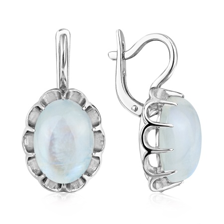 Купить оптом серьги из серебра с лунным камнем 2340935094-1 от Krasnoe