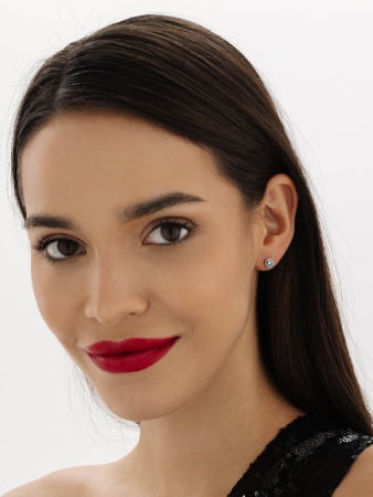 Купить оптом пусеты из серебра с фианитами 2340200121-70 от Krasnoe