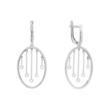 Купить оптом серьги из серебра с фианитами 2340201921 от Krasnoe