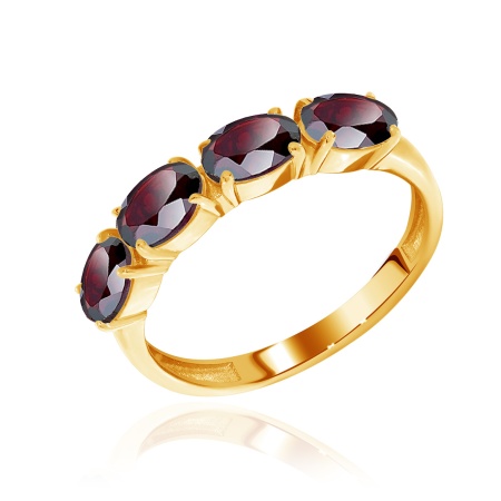 Купить оптом кольцо из серебра с гранатами 1318151182 от Krasnoe
