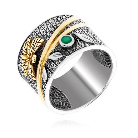 Купить оптом кольцо из серебра с агатом 1317391772-60 от Krasnoe