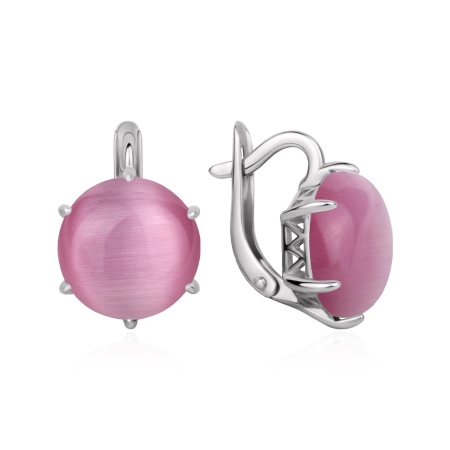 Купить оптом серьги из серебра с имитацией кошачьего глаза 2340266592-1-30 от Krasnoe