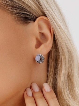 Купить оптом серьги из серебра с агатами 2310391601-84 от Krasnoe