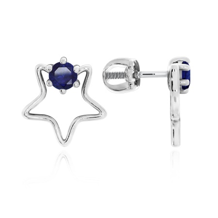 Купить оптом пусеты из серебра с ситаллами 2340881240-82 от Krasnoe