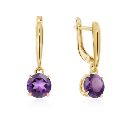 Купить оптом серьги из серебра с аметистами 2320061807 от Krasnoe