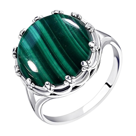 Купить оптом кольцо из серебра с малахитом 1340381869 от Krasnoe