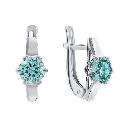 Купить оптом серьги из серебра с кристалл ювелирныйами 2340290262-78 от Krasnoe