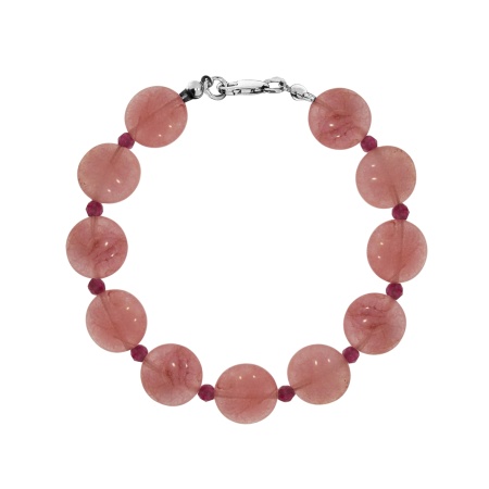 Купить оптом браслет из серебра с агатами 4340656142-20-30 от Krasnoe