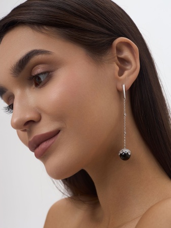 Купить оптом серьги из серебра с агатами, ситаллами и фианитами 2340390840л-20 от Krasnoe