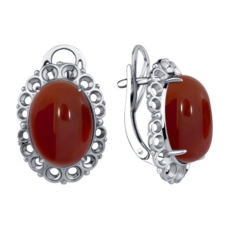 Купить оптом серьги из серебра с агатами 2310395724-31 от Krasnoe