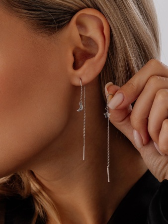 Купить оптом серьги из серебра без вставок 2340404831 от Krasnoe