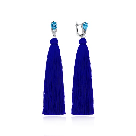 Купить оптом серьги из серебра с топазами и фианитами 2340200522л-21 от Krasnoe