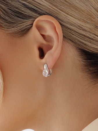 Купить оптом серьги из серебра с хрусталём 2340521117 от Krasnoe