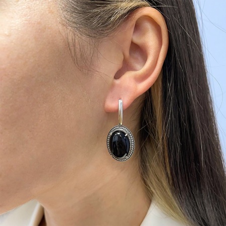 Купить оптом серьги из серебра с агатами 2310390963-20 от Krasnoe