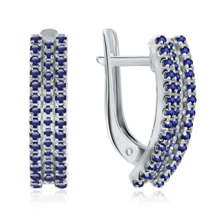 Купить оптом серьги из серебра с ситаллами 2348880165-82 от Krasnoe