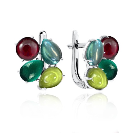 Купить оптом серьги из серебра с ситаллами 2340882911-1 от Krasnoe