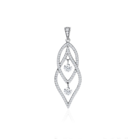 Купить оптом подвеска из серебра с фианитами 3340200782л от Krasnoe