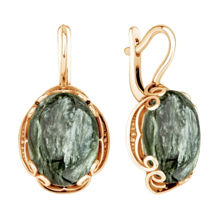 Купить оптом серьги из серебра с серафинитами 2320925088 от Krasnoe