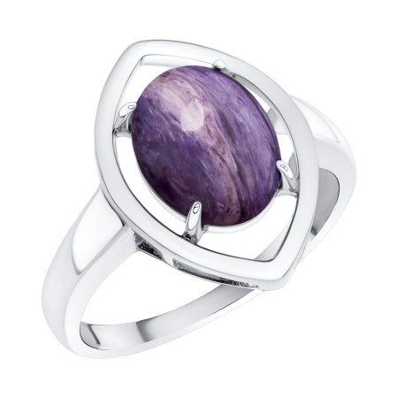 Купить оптом кольцо из серебра с чароитом 1340465766 от Krasnoe