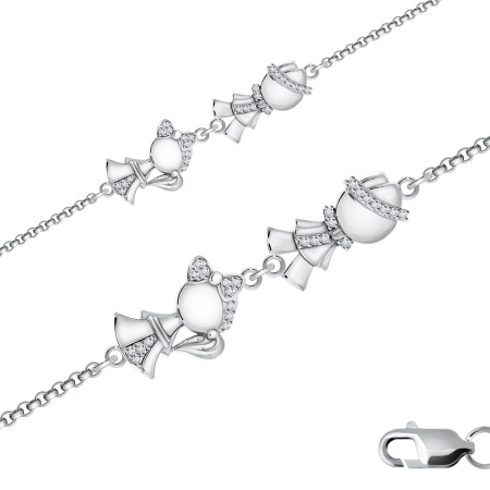 Купить оптом браслет из серебра с фианитами 4340200404-17 от Krasnoe