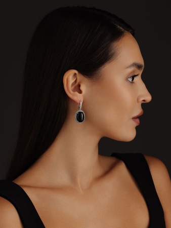 Купить оптом серьги из серебра с агатами 2310390963-20 от Krasnoe