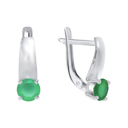 Купить оптом серьги из серебра с агатами 2340390255-60 от Krasnoe